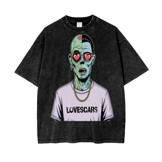 Love Scars Acid Wash Oversize T-Shirt - 250 GSM